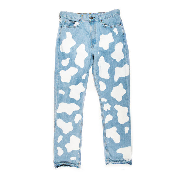 Cow Print Denim (Light Wash)